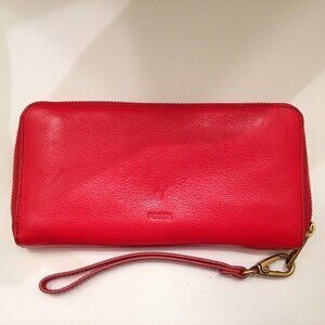 FOSSIL WRISTLET WALLET ZIPPER ACCORDION